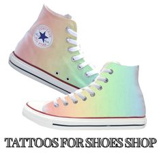 Custom Converse High Top Shoes Gradient Pastel Rainbow Each pair of shoes is made to order, please make sure you put in the correct shoe size before you check out. The ink is permanent and will never come off, fade away, or peel off. Made in the USA. This price includes everything: shoes, artwork, and shipping. Because the artwork is custom made for you, there are no refunds. exchanges or returns. If you have any issues with your order, please feel free to reach out to us and we will be more tha Custom Converse High Tops, Shoes Artwork, Gradient Pastel, Converse High Top, Custom Converse, Converse High, High Top Shoes, Converse High Tops, Pastel Rainbow