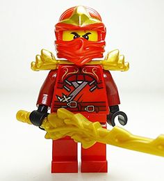 LEGO Ninjago - Kai ZX with Armor and Dragon Sword Lego Samurai, Lego Ninjago Kai, Lego Ninjago Minifigures, Red Ninja, Lego Dragon, Dragon Armor, Ninjago Kai, Lego Custom Minifigures, Vintage Lego