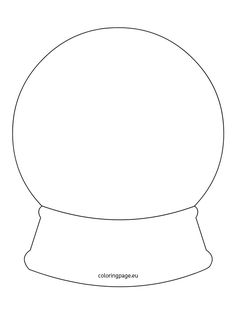 a drawing of a snow globe with the word coloring page below it in black and white