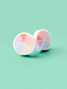 Pastel Color Wheel Studs - Pop Pastel Pastel Color Wheel, Emo Photos, Kawaii Pastel Goth, Pop P, Goth Earrings, Kawaii Earrings, Food Earrings, Balloon Gift, Earrings Art