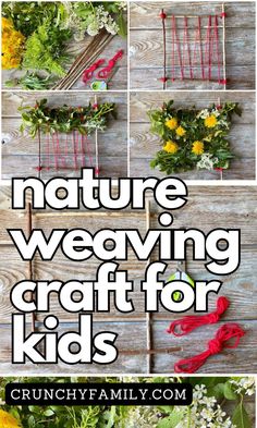 DIY Nature Weaving Craft for Kids - Crunchy Family Kids Nature Crafts, Nature Activities For Kids, Nature Weaving, Nature Crafts Kids, Nature Activity, Kids Church Activities, Weaving Craft, Diy Nature, Forest School Activities