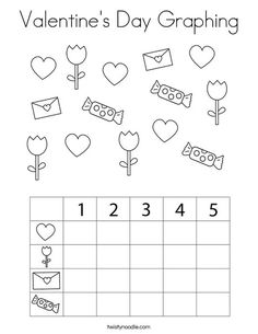 valentine's day graphing worksheet