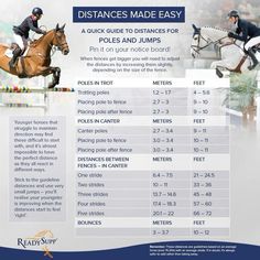 a horse and rider jumping over an obstacle with the words distance made easy on it