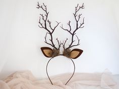 This beautiful antler headband is a lovely accessory, perfect for a party or photo-shooting session. Head circumference:  one size fits all (adjustable) / fits adults and older children Deer Antler Headband, Deer Antlers Headband, Antler Headband, Deer Antler, Deer Head, Deer Antlers, Turbans, Hair Accessories Headbands, Flower Making