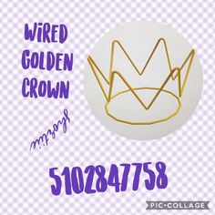 a crown with the words wired golden crown on it