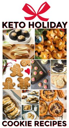 the cover of keto holiday cookie recipes