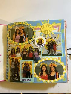 Picture Book Ideas Diy, Senior Sunrise Scrapbook, Sibling Scrapbook Ideas, Orange Scrapbook Ideas, Senior Sunrise Pictures, First Page Scrapbook Ideas