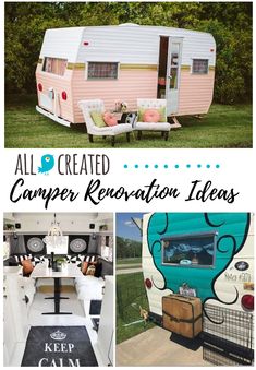 an rv with the words, all created camper renovation ideas