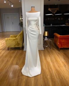 Stunning White Long Sleeve Prom Dress White Long Sleeve Prom Dress, Long Sleeve Prom Dress, Valdrin Sahiti, Terrarium Wedding, Sleeve Prom Dress, Prom Dress Pictures, White Evening Gowns, Formal Women, Formal Occasion Dress