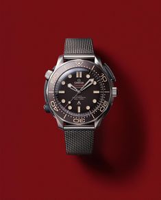 Omega Seamaster James Bond, Omega Co Axial, No Time To Die, Bezel Ring, Mesh Bracelet, Film Set