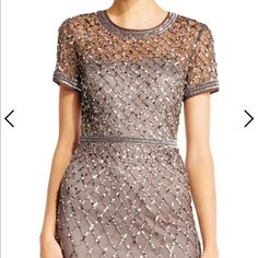 a dress with sequins and beading on it