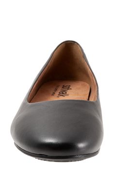 This classic ballerina flat features a cushy, arch-supporting footbed that allows all day comfort with effortless style. Removable, foam-cushioned insole with arch support Leather upper/textile lining/rubber sole Imported Women's Shoes Comfortable Synthetic Flats With Arch Support, Casual Ballet Flats With Arch Support And Flat Heel, Comfortable Synthetic Ballet Flats With Branded Insole, Comfortable Slip-on Ballet Flats With Cushioned Footbed, Comfortable Ballet Flats With Ortholite Insole, Comfortable Cushioned Slip-on Ballet Flats, Classic Synthetic Flats With Arch Support, Black Flats With Arch Support And Medium Width, Casual Ballet Flats With Arch Support And Round Toe