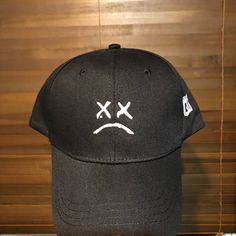 Black Embroidered Dad Hat (Never Worn) Trendy Black Dad Hat With Embroidered Logo, Black Embroidered Flat Brim Baseball Cap, Black Baseball Cap With Embroidered Logo For Winter, Embroidered Black Baseball Cap, Black Embroidered Hat With Curved Brim, Black Embroidered Curved Brim Hat, Black Cotton Dad Hat With Flat Brim, Embroidered Black Baseball Cap For Streetwear, Black Embroidered Baseball Cap With Curved Brim