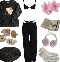 Cute Lazy Day Outfits For Home, Pajama Ideas, Sleepover Outfit, Mood Clothes, Cute Lazy Day Outfits, Cute Pajamas, Grunge Goth