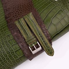 Alligator Leather  Indulge in Luxury with the Alligator Leather Collection Crafted from the finest alligator leather from renowned tanning companies like Amtan, Henglong, and HCP, our collection offers the ultimate in luxury and style. Crocodile leather has a timeless appeal and has been the preferred choice for luxury watch brands throughout history. Crocodile Leather Strap - An absolutely elegant set of straps for your style! W... Handmade Watch Bands, Custom Strap, Luxury Watch Brands, Style Watch, Elegant Sets, Leather Watch Strap, Crocodile Leather, Orange Fashion, Basic Colors