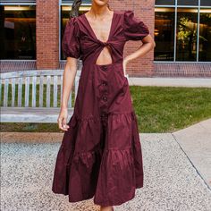 Size M Nwt Smoke Free, Dog Friendly Home Red Hoco Dress, Puff Sleeve Maxi Dress, Burgundy Maxi Dress, Full Maxi Skirt, Maxi Bridesmaid Dresses, Midi Ruffle Dress, Maxi Styles, Red Sequin, Sleeve Maxi Dress