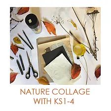 an image of nature collage with scissors and other items