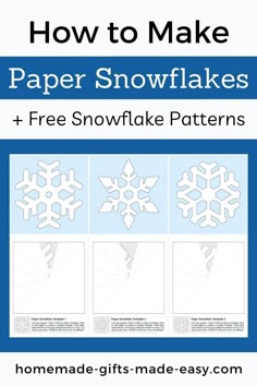 how to make paper snowflakes and free snowflake patterns