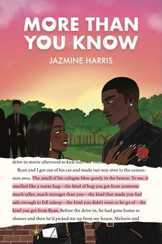 an illustrated book cover with the title more than you know, featuring two black people