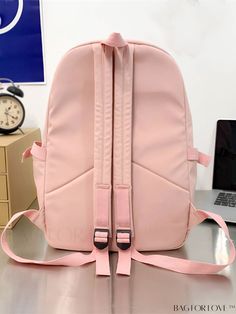 BagForLove - Versatile Patch Detail Backpack for Graduate Students Across High School, College & University Product Description Color Pink Strap Type Adjustable Composition 100% Nylon Pattern Type Letter Bag Size Medium Material Polyamide Style Preppy Closure Type Zipper Type Classic Backpack Size Chart INCH CM Handle Height Strap Length Bag Height Bag Width Bag Length 3.5 inch 35.4 inch 17.3 inch 5.9 inch 12.2 inch Handle Height Strap Length Bag Height Bag Width Bag Length 9 cm 90 cm 44 cm 15 c Large Capacity Nylon Backpack In Pink, Large Capacity Pink Nylon Backpack, Rectangular Nylon Backpack, Pink Nylon Backpack For Students, Pink Nylon Backpack For Daily Use, Pink Nylon Bag With Adjustable Straps, Trendy Pink Nylon Backpack, School Backpack In Nylon, Pink Nylon Backpack