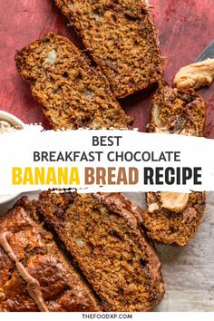 the best breakfast chocolate banana bread recipe is made with only three ingredients, and it's ready to be eaten