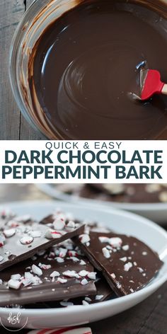 chocolate peppermint bark is an easy and delicious treat