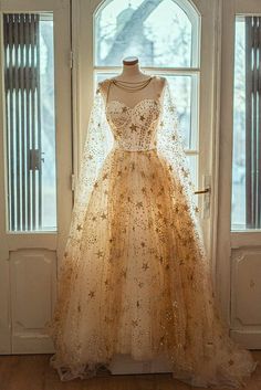 Unique Dress Design, Tulle Long Prom Dress, Champagne Prom Dress, Counting Stars, Long Formal Dress, Dress Champagne, Fall 24, Custom Size Dresses, Wedding Vibes