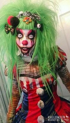 Clown Costume Halloween, Clown Makeup Halloween, Creepy Clown Makeup, Scary Clown Costume, Makeup Zombie, Halloweenský Makeup, Clown Halloween Costumes