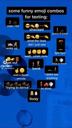 some funny emoji combos for texting and other things to do with them