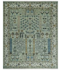 This unique Antique Moss Green and Ivory Wool Hand Knotted Traditional Vintage Wool Area Rug is a perfect addition to give your home an elegant touch. Hand-knotted with 100% wool, the sturdy construction and multi-dimensional design of this traditional vintage wool rug adds an air of sophistication to any room. Touch Hand, Layered Rugs, Heriz Rugs, Big Rugs, Multi Dimensional, Area Rug Sizes, Unique Antiques, Hand Tufted Rugs, Wool Area Rug