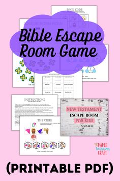 Bible & Christian Based Escape Room Game (Printable PDF) Group Puzzle Games, Easter Escape Room For Teens, Easter Escape Room For Kids Free, Easter Escape Room For Kids, Free Bible Escape Room Printable, Christian Escape Room Ideas, Bible Escape Room Ideas, Easter Escape Room Ideas, Sunday School Games For Teens