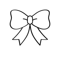 a black and white drawing of a bow