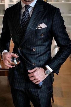 Dress for success, defined by luxury. Explore sophisticated menswear, paired with exquisite watches and powerful cars, to showcase discerning taste and timeless style.  #mensfashion #luxurybrands #timelessstyle #luxurycars Men's Tuxedo Styles, Dress Suits For Men, Designer Suits For Men, Navy Blue Suit, Groomsmen Suits, Prom Suits, Tuxedo Wedding