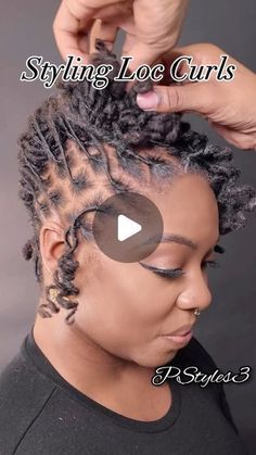 DMV LOCTICIAN / Pstyles on Instagram: "🍃❤️Styling Loc Curls by @pstyles3   Have you tried this style?? Comment BELOW and FOLLOW 😘😘 📦Order Products: www.shoppstyles.com ✈️Travel Dates: ATL 04/21/24 NYC 05/05/24 ☎️ Booking: 4435004771  💇🏾‍♀️Stylist: @pstyles3. #locs #locstyles #dmvlocs #atllocs #miamilocs #nyclocs #teamlocs #pstyles #loctitian #dmvloctician #loccolor  #starterlocs #dreads #womanwithlocs #womenlocstyles #locproducts #locbun  #parislocs #chicagolocs #locstyling #locclasses #locnation #essence  #dreads #lochead #locheads #nycloctician #makeupartist" Styles For Long Dreadlocks Black Women, Short Loc Styles For Wedding, Loc Updo With Curls, Loc French Roll, Curls On Short Locs, Styles On Short Locs, Loc Styles With Added Hair, Loc Curls Styles, Hair Styles For Dreads