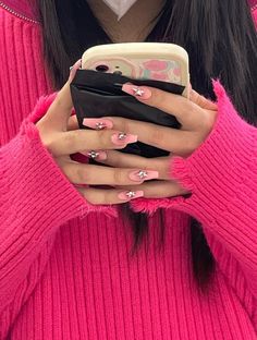 Pink Watercolor Ombre Nails Y2k Hand Painted Silver Star Diamond Gel Nails Y2k, Watercolor Ombre, Pink Watercolor, Silver Stars, Hand Painted, Nails, Stars, Pink