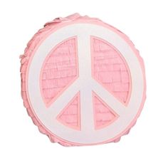 MINI PEACE SIGN HANDMADE PIÑATA FAVOR - PINK Lula Flora Mini Pinatas Bonjour Fete - Party Supplies Peace Sign Pinata, Pink Piñata, Heart Piñata, Groovy Heart, Mini Pinatas, Tiny Treasures, Peace Sign, Bday Party