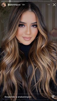 Balayage Hair Caramel, Rambut Brunette, Brunette Hair With Highlights, Brunette Balayage Hair, Long Hair Color, Brown Hair Balayage, Honey Hair, Balayage Brunette, Hair Color Balayage