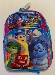 Disney Inside Out 16" Large Backpack Book Bag NEW!! Official Licensed! Measurement: 16”(L) X 12”(W) X 5”(D) Front Zippered Compartment: 12”(L) X 12”(W) Brand New with Tag, Licensed Product Padded Adjustable Straps 2 Zippered Front Pockets 1 Side Pocket 1 Mesh Side Pocket Fun Rectangular Backpack For End Of School Year, Fun Backpack For End Of School Year, Fun Rectangular Student Bag, Disney Inside Out, Disney Junior, Book Bag, Large Backpack, Side Pocket, Art Wallpaper