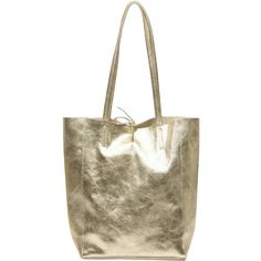 The Gold Metallic Leather Tote Shopper Bag is crafted from soft metallic silver Italian leather. Perfectly proportioned, the unlined tote is the perfect choice for everyday, with its neat zipped inner pocket in which to carry your phone or smaller valuables and generously sized interior, it's also lovely and light weight to boot! Easily fits A4 papers and notebooks and is also perfect for a night out with its secure leather tie top closing. Soft Gold Metallic Leather Tote Shopper Bag Details: Me Gold Soft Leather Bag For On-the-go, Metallic Tote Bag For Travel, Metallic Travel Tote Bag, Metallic Rectangular Travel Bag, Elegant Metallic Travel Bag, Metallic Rectangular Shoulder Bag For Travel, Metallic Shoulder Bag For Daily Use, Chic Metallic Bags For Everyday Use, Metallic Double Handle Everyday Bag