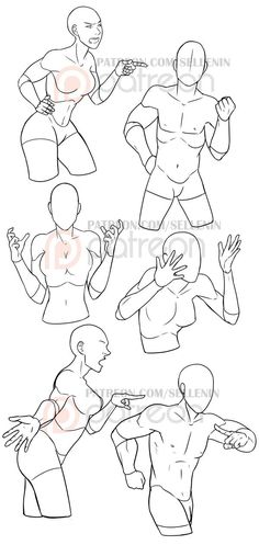 an image of different poses for the human body in this drawing lesson, you can see how