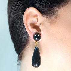 Product Description: Black resin teardrop earring is the perfect partner in crime for your favorite little black dress.   Dimensions: 2 1/2" long ﻿﻿Style Number: ﻿4623EB Perfect Partner, Black Resin, Long Style, Kenneth Jay Lane, Clip Earrings, Teardrop Earrings, Clip On Earrings, Ear Cuff, Jay