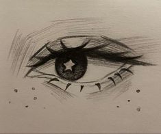 a drawing of an eye with stars on it