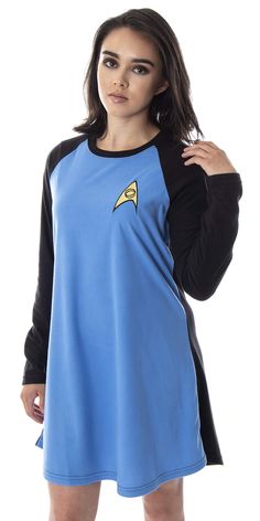 PRICES MAY VARY. THESE ARE OFFICIALLY LICENSED STAR TREK COSTUME NIGHTGOWNS! - Intimo specializes in high-quality, officially licensed sleepwear and underwear for men, women, boys, and girls. Featuring everything from classic cartoon characters to superheroes, and all the newest, most popular movie, toy, and television characters in between, Intimo is the go-to company for finding all your officially licensed apparel for boys and girls. CAPTAIN KIRK, COMMUNICATIONS OFFICER UHURA, AND COMMANDER S Star Trek Insignia, Star Trek Costume, Star Trek Original Series, Star Trek Original, One Piece Clothing, Captain Kirk, Classic Cartoon Characters, Most Popular Movies, Uss Enterprise