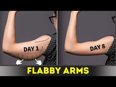 two pictures of arm sleeves with the words day 1 and day 8 written on them