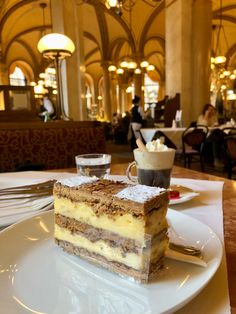 a piece of cake sitting on top of a white plate