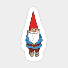 a sticker with an image of a gnome