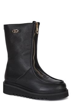 BOOTSGender: WomenColor: 001Made in: ImportedProduct ID: 0756800 001*Import tax/duty will be calculated at checkout (If applicable) Front Zip Boots, Black Ankle Boots, Salvatore Ferragamo, Rubber Rain Boots, Wedge Boot, Calf Leather, Brand Logo, Womens Boots, Ankle Boots