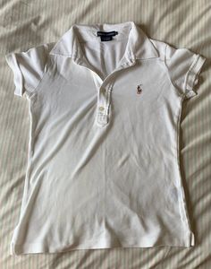 Great condition women's Ralph Lauren Polo shirt size Sm. Luxury Ralph Lauren Long Sleeve Tops, Chic Ralph Lauren Luxury Tops, Luxury Ralph Lauren Women's Tops, Luxury Ralph Lauren Summer Tops, Chic Luxury Ralph Lauren Tops, Luxury Chic Ralph Lauren Tops, Ralph Lauren Womens Clothing Plus Size, Cheap Preppy Polo Shirt, Luxury Summer Tops By Ralph Lauren