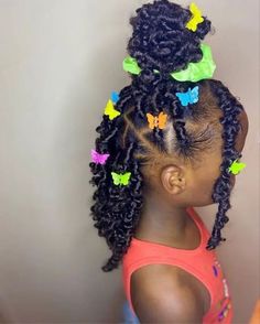 2024 Trendy Braided Hairstyles for Black Kids: Easy & Pretty Styles Kids Birthday Hairstyles Black, Kids Butterfly Locs, Kids Faux Locs, Birthday Hairstyles For Black Kids, Loc Hairstyles For Kids, Kids Crochet Hairstyles, Girls Braided Hairstyles Kids, Kid Hairstyles