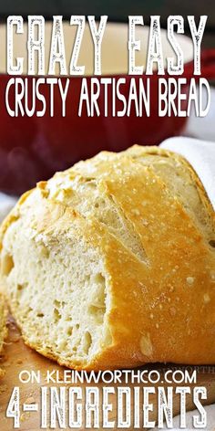 a loaf of bread sitting on top of a cutting board